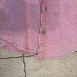 CELEBRITY Pink Denim Shacket